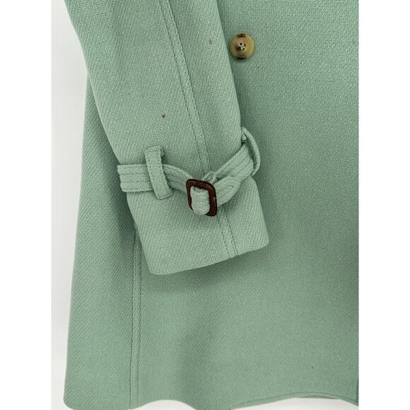 J. Crew Stadium Cloth by Nello Gori Wool Seafoam Green Coat Winter Comfy Size 2 - Picture 5 of 9